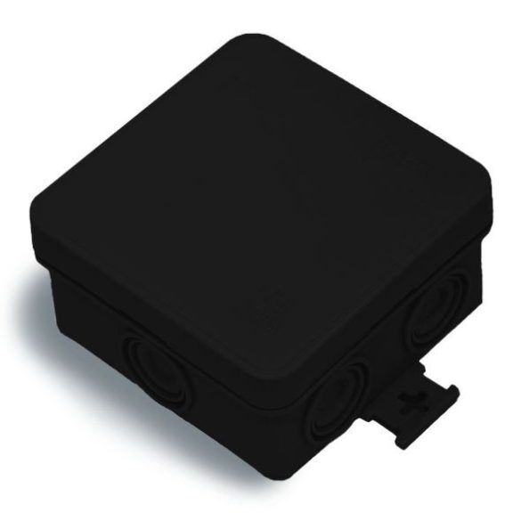 KÖTŐDOBOZ 75*75*36MM IP55 FEKETE 3051-N  (17201)