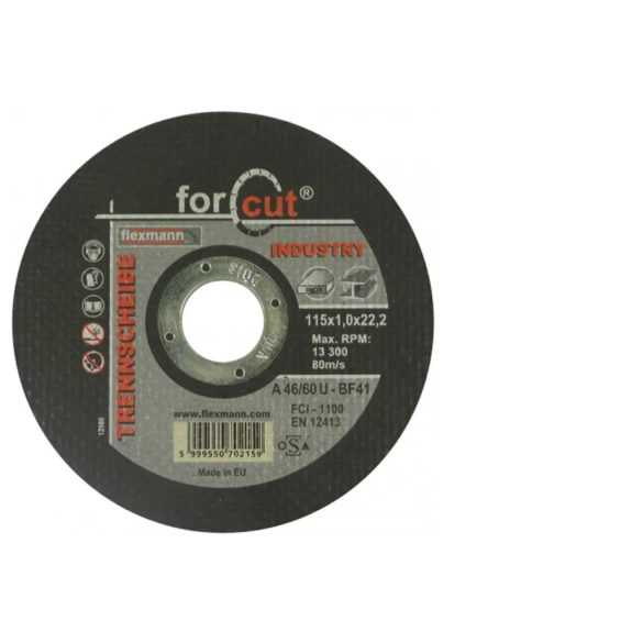 Vágókorong 230x2x22.2mm fémhez A46/60U-BF41  (28110)
