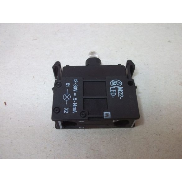 Jelzőlámpamodul LED 12-30V/AC/dc fehér előlapi  (30099)