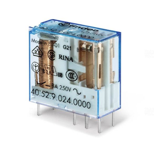 FINDER RELÉ 40.52.9.024.0000 24V DC EGYEN  (34766)
