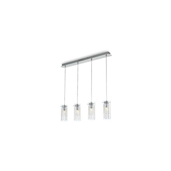IDEALLUX IGUAZÚ 4-ES FÜGGESZTÉK E14 KRÓM-KRISTÁLYOS  (44372)