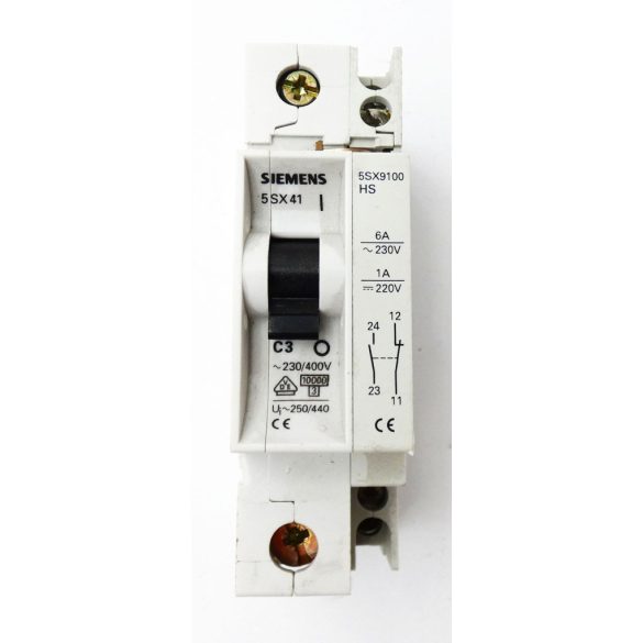 Kismegszakító 1p segéd 3A C 5SX41 5SX9100 10kA  (45213)