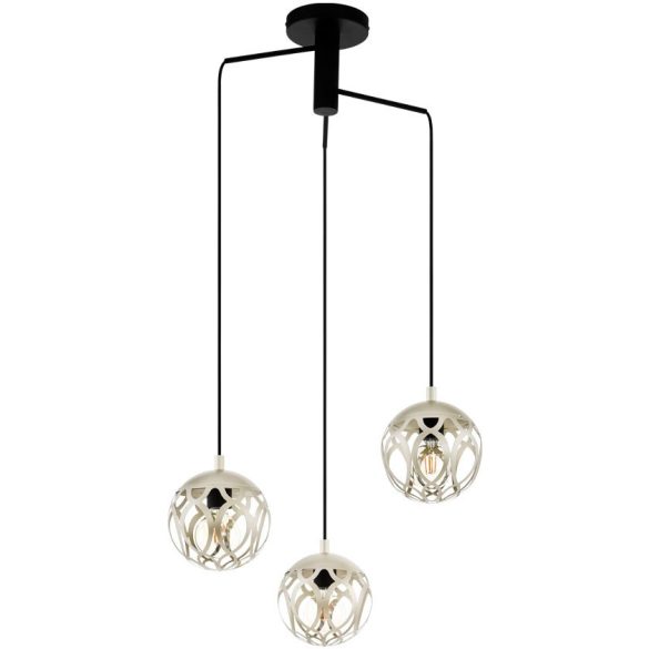 EGLO 99073 MIRTAZZA 3XE27 FEKETE PEZSGŐ FÜGGESZTÉK  (48487)
