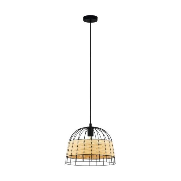 EGLO 55709 ANWICK RATTAN E27 FÜGGESZTÉK BARNA-FEKETE  (48541)