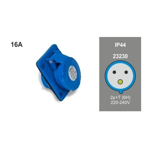Ipari alj beépíthető 3P 16A 23230 IP44  (53617)