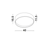 NOVA LUCE FANO NL-71045001 FEHÉR 25W 3000K MENNYEZETI LÁMPA  (55456)