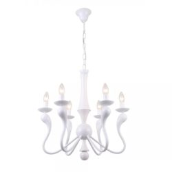   KLAUSEN KL106007 IMPRESS 6 6*E14 FEHÉR FÉM FÜGGESZTÉK  (5840)