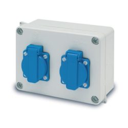 Ipari csatlakozó doboz 2*220v 3064 ip55 16A  (60626)