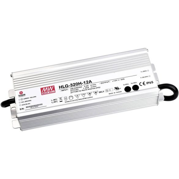 LED TRAFÓ 320W HLG-320H-12A IP67 12V DC  (61209)
