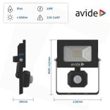 AVIDE LED REFLEKTOS 20W 4000K MOZG ABSSFLNW-20W-PIR