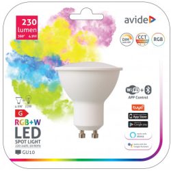 AVIDE GU10 4.9W RGB W WIFI ASGU10RGBW-4.9W-WIBLE  (69698)