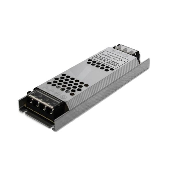 LED TRAFÓ 12V 120W 10A (5294/4535) FÉMHÁZAS 12V/DC  (70014)