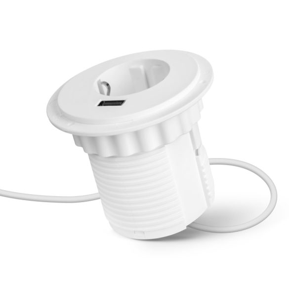 Rejtett beépíthető konektor  usb fehér 20461wh  (7135)