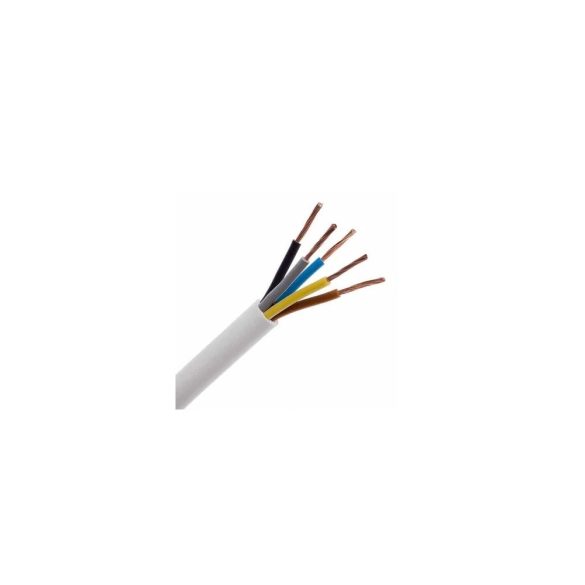 MTK 5*4mm H05VV-F FEHÉR PVC SODROTT RÉZ ERŰ  (7701)