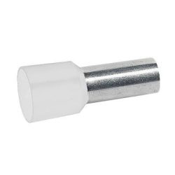 Érvéghüvely 10mm szigetelt hosszú 00513 fehér  (9652)