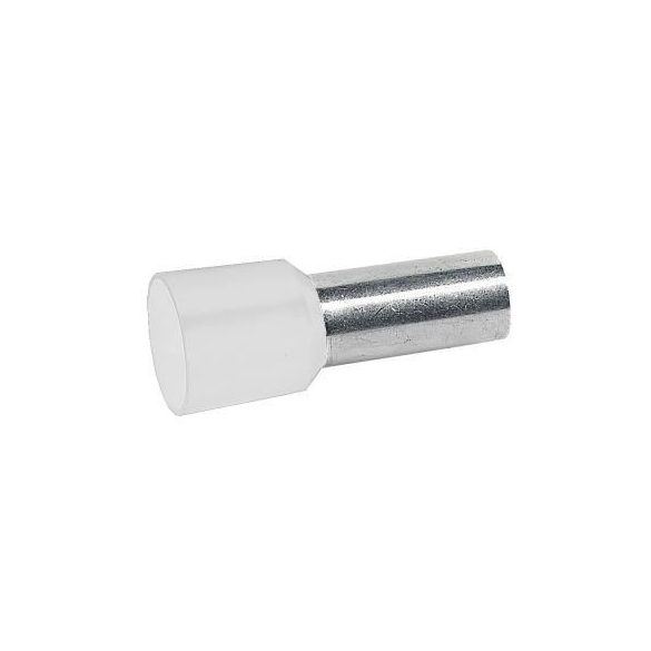Érvéghüvely 10mm szigetelt hosszú 00513 fehér  (9652)